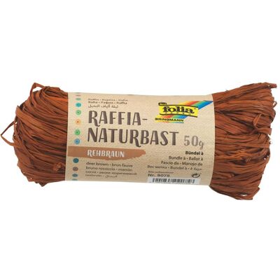 Folia, Emballage cadeau, Bringmann Raphia naturel 50g brun chevreuil (1x) - Publicité Folia, Emballage cadeau, Bringmann Raphia naturel 50g brun chevreuil (1x) - Publicité