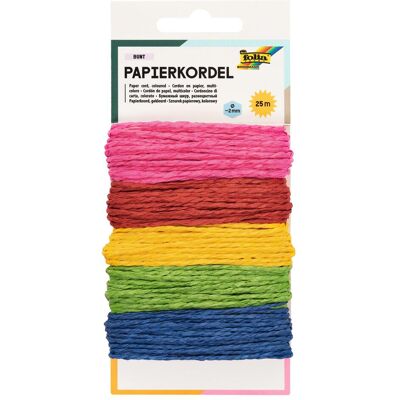 Magni, Emballage cadeau, Cordon de papier multicolore 5 couleurs assorties. 5m (5x) - Publicité Magni, Emballage cadeau, Cordon de papier multicolore 5 couleurs assorties. 5m (5x) - Publicité