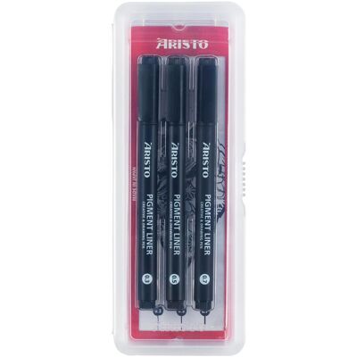 Aristo, Stylo, Pigmentliner, jeu de 3 0,3 0,5 0,7 (3x) - Publicité Aristo, Stylo, Pigmentliner, jeu de 3 0,3 0,5 0,7 (3x) - Publicité