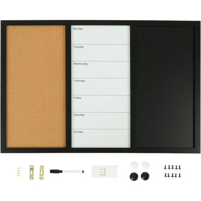 Relaxdays, Tableau de présentation, Kombitafel 3in1 Magnettafel-Set (90 x 60 cm) - Publicité Relaxdays, Tableau de présentation, Kombitafel 3in1 Magnettafel-Set (90 x 60 cm) - Publicité