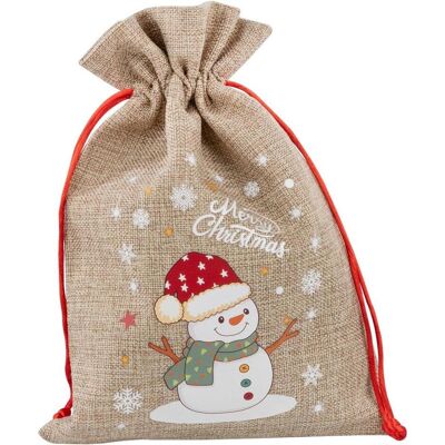 Idena, Emballage cadeau, Weihnachtsgeschenksack Schneemann 22x32cm (1x) - Publicité Idena, Emballage cadeau, Weihnachtsgeschenksack Schneemann 22x32cm (1x) - Publicité