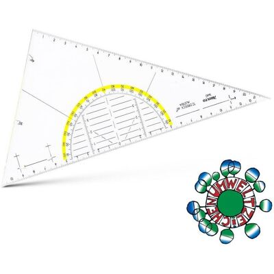 Aristo, Règle, Triangle Tz à côtés inégaux, 26 cm, 1660-1 (26 cm, Matières plastiques) - Publicité Aristo, Règle, Triangle Tz à côtés inégaux, 26 cm, 1660-1 (26 cm, Matières plastiques) - Publicité