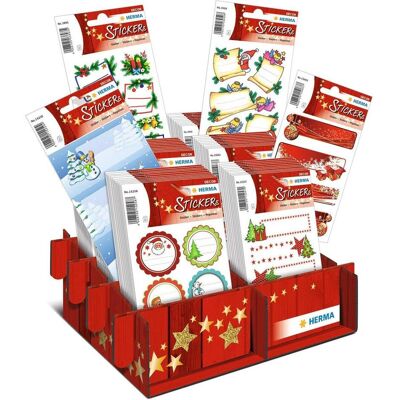 Herma, Autocollants, Autocollants de Noël "Cadeaux", présentoir de comptoir (60 Autocollants) - Publicité Herma, Autocollants, Autocollants de Noël "Cadeaux", présentoir de comptoir (60 Autocollants) - Publicité