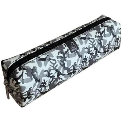 BEE, Trousse, Trousse à crayons Trousse à crayons rectangulaire gris camouflage - Publicité BEE, Trousse, Trousse à crayons Trousse à crayons rectangulaire gris camouflage - Publicité