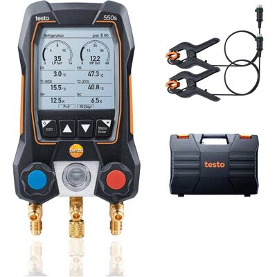 Testo, Détecteur, Appareil de mesure des fluides frigorigènes 550s s Set - Publicité Testo, Détecteur, Appareil de mesure des fluides frigorigènes 550s s Set - Publicité