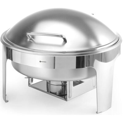 Hendi Chafing dish rond Satinée, Chauffe-plats, Argent - Publicité Hendi Chafing dish rond Satinée, Chauffe-plats, Argent - Publicité