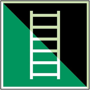Brady, Signalisation de sécurité, Panneau de sécurité ISO - Échelle de secours - Publicité Brady, Signalisation de sécurité, Panneau de sécurité ISO - Échelle de secours - Publicité