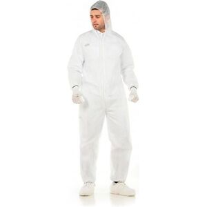 SteelPro, Combinaison de protection + bleu de travail, White disposable coverall, made of polypropylene, size xl (XL) - Publicité SteelPro, Combinaison de protection + bleu de travail, White disposable coverall, made of polypropylene, size xl (XL) - Publicité