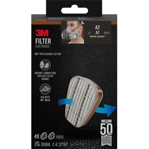 3M Masque de protection respiratoire, - (A2, 4x) - Publicité 3M Masque de protection respiratoire, - (A2, 4x) - Publicité