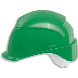Uvex, Casque + charlotte, Casque de protection airwing B-S 9762421 vert avec ventilations - Publicité Uvex, Casque + charlotte, Casque de protection airwing B-S 9762421 vert avec ventilations - Publicité