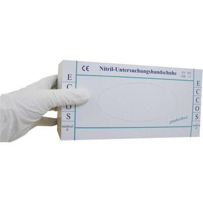 Gants jetables en nitrile Hygostar - Sans poudre, blanc, XL - Publicité Gants jetables en nitrile Hygostar - Sans poudre, blanc, XL - Publicité