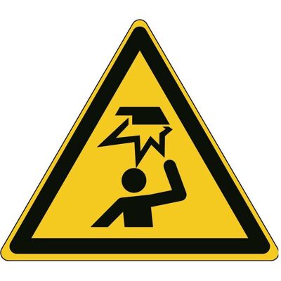 Brady, Signalisation de sécurité, Panneau de sécurité ISO - Avertissement de blessure par choc au niveau de la tête - Publicité Brady, Signalisation de sécurité, Panneau de sécurité ISO - Avertissement de blessure par choc au niveau de la tête - Publicité