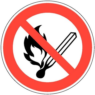 BRW, Signalisation de sécurité, Panneau d'interdiction Flamme nue interdit et défense de fumer - Ø 5 cm, feuille de 6 étiquettes - Publicité BRW, Signalisation de sécurité, Panneau d'interdiction Flamme nue interdit et défense de fumer - Ø 5 cm, feuille de 6 étiquettes - Publicité