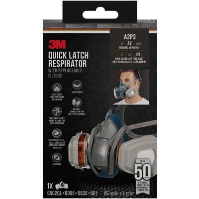 3M Masque de protection respiratoire, Masque pour la peinture au pistolet (A2, A2P3, 1x) - Publicité 3M Masque de protection respiratoire, Masque pour la peinture au pistolet (A2, A2P3, 1x) - Publicité