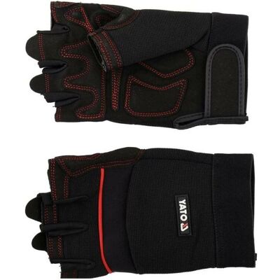 Yato, Gants de protection, Taille 10 Gants de sécurité, enduits, sans doigts, noir (YT-74660) (10) - Publicité Yato, Gants de protection, Taille 10 Gants de sécurité, enduits, sans doigts, noir (YT-74660) (10) - Publicité