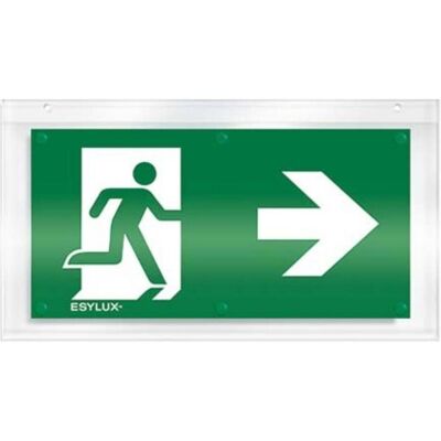 ESYLUX - SLX24DIS - Verre acrylique 289x155x10 mm - portée de 24 m - unilatéral - Disque pictogramme - Publicité ESYLUX - SLX24DIS - Verre acrylique 289x155x10 mm - portée de 24 m - unilatéral - Disque pictogramme - Publicité