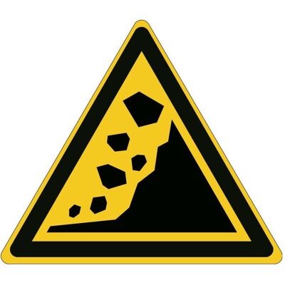 Brady, Signalisation de sécurité, Panneau de sécurité ISO - Avertissement zone de glissement de terrain - Publicité Brady, Signalisation de sécurité, Panneau de sécurité ISO - Avertissement zone de glissement de terrain - Publicité