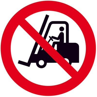 BRW, Signalisation de sécurité, Panneaux d'interdiction véhicules de manutention interdits - Ø 20 cm - Publicité BRW, Signalisation de sécurité, Panneaux d'interdiction véhicules de manutention interdits - Ø 20 cm - Publicité