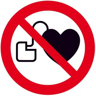 BRW, Signalisation de sécurité, Panneaux d'interdiction Interdit aux personnes portant un stimulateur cardiaque - Ø 20 cm - Publicité BRW, Signalisation de sécurité, Panneaux d'interdiction Interdit aux personnes portant un stimulateur cardiaque - Ø 20 cm - Publicité
