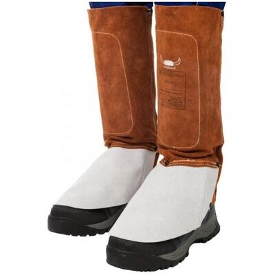 Jambières en Cuir Résistant à la Chaleur Weldas - Gamasches de Protection - Publicité Jambières en Cuir Résistant à la Chaleur Weldas - Gamasches de Protection - Publicité