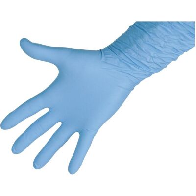 Kerbl, Gants de protection, Nitril PremiumPlus, taille L 8mil Une fois, 50 pcs, bleu non-poudré (L) - Publicité Kerbl, Gants de protection, Nitril PremiumPlus, taille L 8mil Une fois, 50 pcs, bleu non-poudré (L) - Publicité