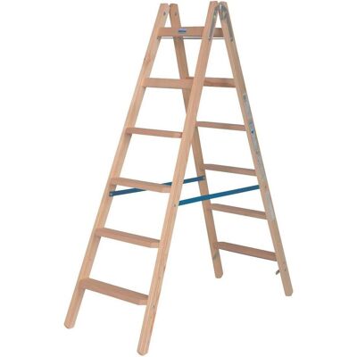 Échelle Krause - Échelle combinée en bois 2x7 - Hauteur de travail 3,25m - Publicité Échelle Krause - Échelle combinée en bois 2x7 - Hauteur de travail 3,25m - Publicité