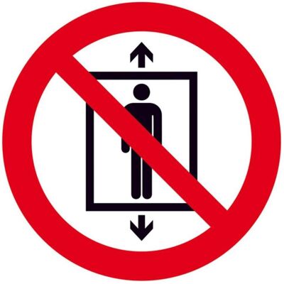 BRW, Signalisation de sécurité, Panneau d'interdiction transport des personnes interdit - Ø 20 cm - Publicité BRW, Signalisation de sécurité, Panneau d'interdiction transport des personnes interdit - Ø 20 cm - Publicité