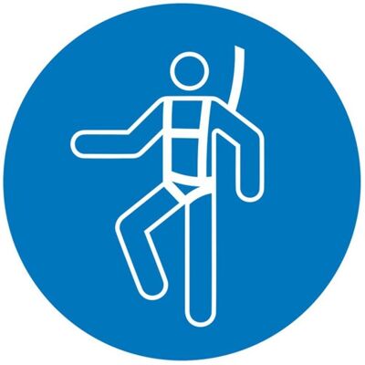 BRW, Signalisation de sécurité, Panneaux d'obligation porter un harnais antichute - Ø 20 cm - Publicité BRW, Signalisation de sécurité, Panneaux d'obligation porter un harnais antichute - Ø 20 cm - Publicité