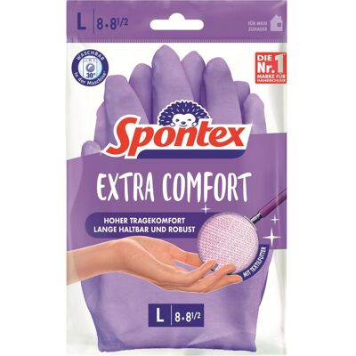 Spontex Extra Comfort - Gants Maison, Doublure en Tissu Doux - Nettoyage - Publicité Spontex Extra Comfort - Gants Maison, Doublure en Tissu Doux - Nettoyage - Publicité