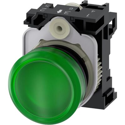 Modèle Siemens 3SU1106-6AA40-1AA0 - Signal lumineux vert LED - Publicité Modèle Siemens 3SU1106-6AA40-1AA0 - Signal lumineux vert LED - Publicité
