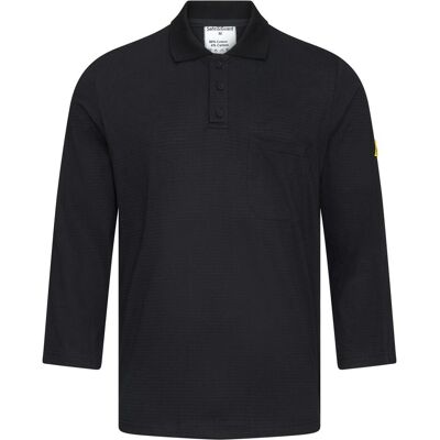 Top Swede, Veste de travail, Polo ESD, manches longues, noir 150 g/m2 Taille S (S) - Publicité Top Swede, Veste de travail, Polo ESD, manches longues, noir 150 g/m2 Taille S (S) - Publicité