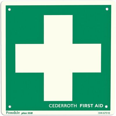 Cederroth Panneau de signalisation - Signal de secours - Publicité Cederroth Panneau de signalisation - Signal de secours - Publicité