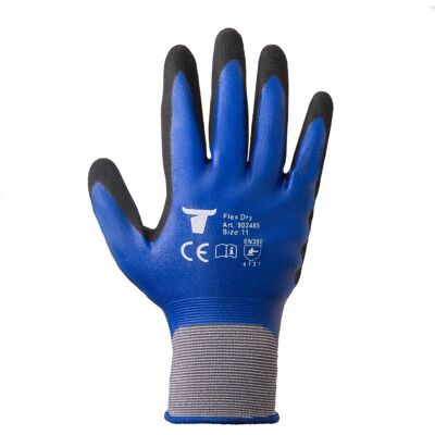 Stier, Gants de protection, Gants de montage Flex Dry enduits de nitrile bleu/noir taille 8 (8) - Publicité Stier, Gants de protection, Gants de montage Flex Dry enduits de nitrile bleu/noir taille 8 (8) - Publicité