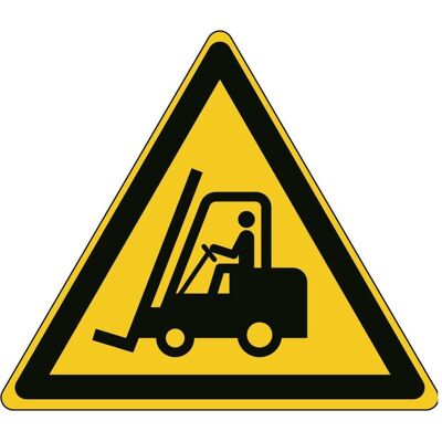 Brady, Signalisation de sécurité, B-7667, ISO 7010 Panneau de sécurité au sol - Avertissement relatif aux chariots de manutention - Publicité Brady, Signalisation de sécurité, B-7667, ISO 7010 Panneau de sécurité au sol - Avertissement relatif aux chariots de manutention - Publicité