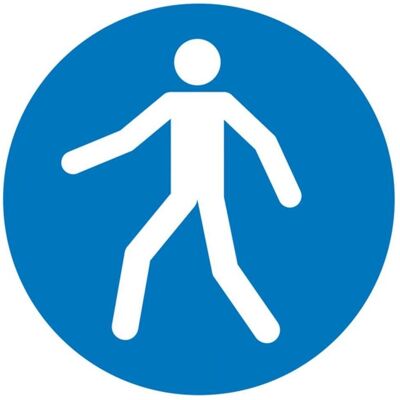 BRW, Signalisation de sécurité, Panneaux d'obligation Pour piétons - Ø 10 cm - Publicité BRW, Signalisation de sécurité, Panneaux d'obligation Pour piétons - Ø 10 cm - Publicité