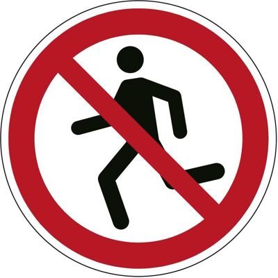 Brady, Signalisation de sécurité, ISO Safety Sign - Pas en cours d'exécution - Publicité Brady, Signalisation de sécurité, ISO Safety Sign - Pas en cours d'exécution - Publicité