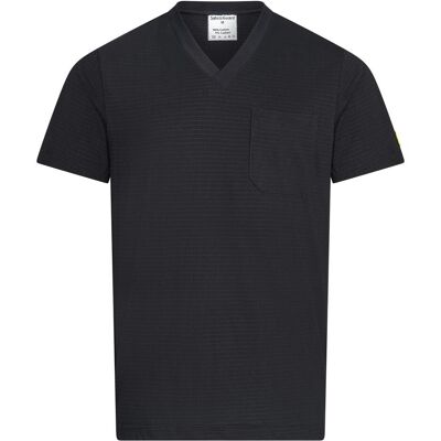 Safeguard, Haut de travail, T-shirt ESD avec poche poitrine, col en V, 150g/m², noir, XXL (XXL) - Publicité Safeguard, Haut de travail, T-shirt ESD avec poche poitrine, col en V, 150g/m², noir, XXL (XXL) - Publicité