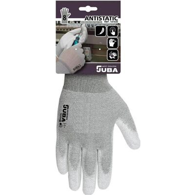 Juba, Gants de protection, Gant en nylon / fibre de carbone avec paume en polyuréthane, antistatique, s-08 (8) - Publicité Juba, Gants de protection, Gant en nylon / fibre de carbone avec paume en polyuréthane, antistatique, s-08 (8) - Publicité