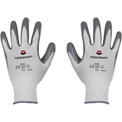 Toolcraft, Gants de protection, Gants de en polyamide avec revêtement nitrile taille 11 (11) - Publicité Toolcraft, Gants de protection, Gants de en polyamide avec revêtement nitrile taille 11 (11) - Publicité