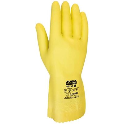 Juba, Gants de protection, Nouvelle Latex Flocké Jaune Clair (9) - Publicité Juba, Gants de protection, Nouvelle Latex Flocké Jaune Clair (9) - Publicité