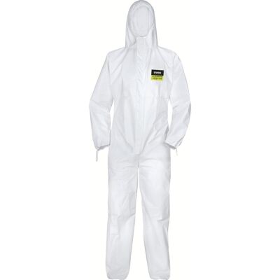 Uvex, Combinaison de protection + bleu de travail, Combinaison jetable (NR) blanche, XXL (XXL) - Publicité Uvex, Combinaison de protection + bleu de travail, Combinaison jetable (NR) blanche, XXL (XXL) - Publicité