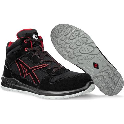 Albatros, Chaussures de travail, Botte de sécurité CLIFTON MID taille 45 noir/rouge S3 EN ISO 20345:2011 Cuir velours / tissu textile (S3, 45) - Publicité Albatros, Chaussures de travail, Botte de sécurité CLIFTON MID taille 45 noir/rouge S3 EN ISO 20345:2011 Cuir velours / tissu textile (S3, 45) - Publicité