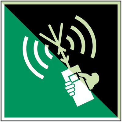 Brady, Signalisation de sécurité, Étiquette de sécurité ISO - radiotéléphone VHF - Publicité Brady, Signalisation de sécurité, Étiquette de sécurité ISO - radiotéléphone VHF - Publicité