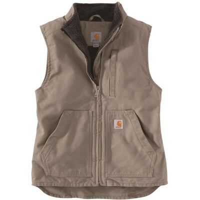 Carhartt, Femmes, Gilet, Sherpa Lined Mock Neck Vest Taupe Grey Gr.S, Gris, (S) - Publicité Carhartt, Femmes, Gilet, Sherpa Lined Mock Neck Vest Taupe Grey Gr.S, Gris, (S) - Publicité