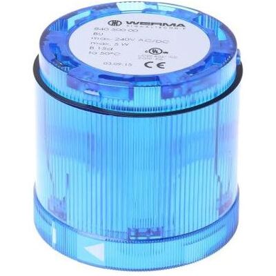 Lampe de signalisation Werma 840 - Bleu, Ø 70mm, 12-230V AC/DC - Publicité Lampe de signalisation Werma 840 - Bleu, Ø 70mm, 12-230V AC/DC - Publicité