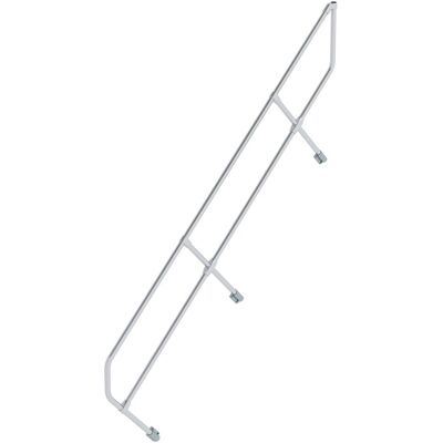 Rampe en aluminium MUNK pour escaliers industriels - Inclinaison 45°, 10 marches - Publicité Rampe en aluminium MUNK pour escaliers industriels - Inclinaison 45°, 10 marches - Publicité