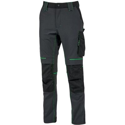 U-Power, Pantalon de travail, WORKWEAR Atom gris asphalte / vert S (S) - Publicité U-Power, Pantalon de travail, WORKWEAR Atom gris asphalte / vert S (S) - Publicité
