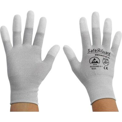 Top Swede, Gants de protection, Gant ESD, bouts de doigts enduits (gris) Taille S : gris/blanc (S) - Publicité Top Swede, Gants de protection, Gant ESD, bouts de doigts enduits (gris) Taille S : gris/blanc (S) - Publicité