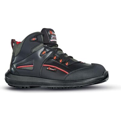 U-Power, Chaussures de travail, Botte de sécurité Teak taille 45 noir/rouge S3 SRC ESD EN ISO 20345 cuir lisse (S3, 45) - Publicité U-Power, Chaussures de travail, Botte de sécurité Teak taille 45 noir/rouge S3 SRC ESD EN ISO 20345 cuir lisse (S3, 45) - Publicité