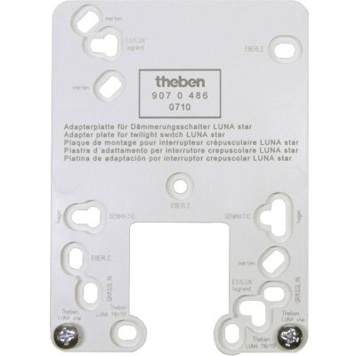 Theben, Sécurité des bâtiments : accessoires, Adapterplatte LUNA star - Publicité Theben, Sécurité des bâtiments : accessoires, Adapterplatte LUNA star - Publicité